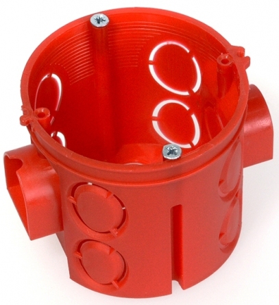 Коробка  64х60 HF с самор. красная IP20 (80-0510 С) фото 1