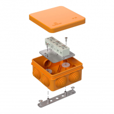 Коробка 80х80х40 HF огнестойкая для о/п оранжевая IP55 (40-0210-FR1.5-6)