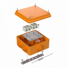 Коробка 100x100x50 HF о/п оранжевая 40-0300-FR6.0-4-П