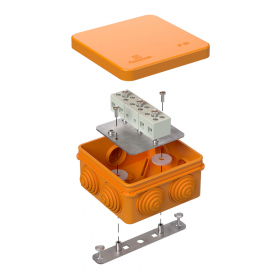 Коробка 80х80х40 HF огнестойкая для о/п оранжевая IP55 (40-0210-FR1.5-6)