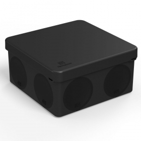 Коробка 100х100х50 HF для прямого монтажа двухкомпонентная черная (60-0300-9005)