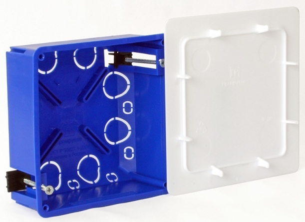 Коробка 100х100х45 HF ГСК с самор. синяя с/п IP20 (80-0960 С) фото 1