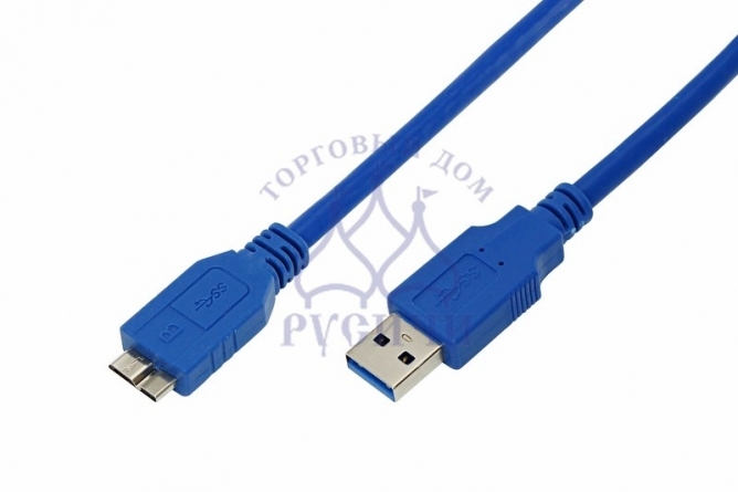 Шнур штекер USB A 3.0- штекер micro USB 3.0 0,5м REXANT 18-1631 фото 1